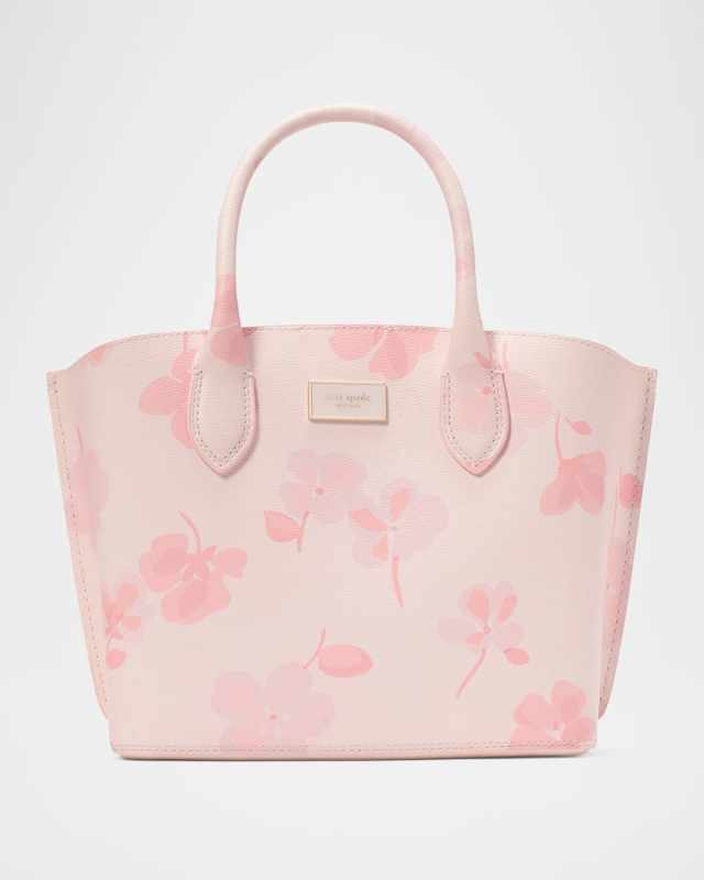 suite spring pansies leather crossbody tote bag